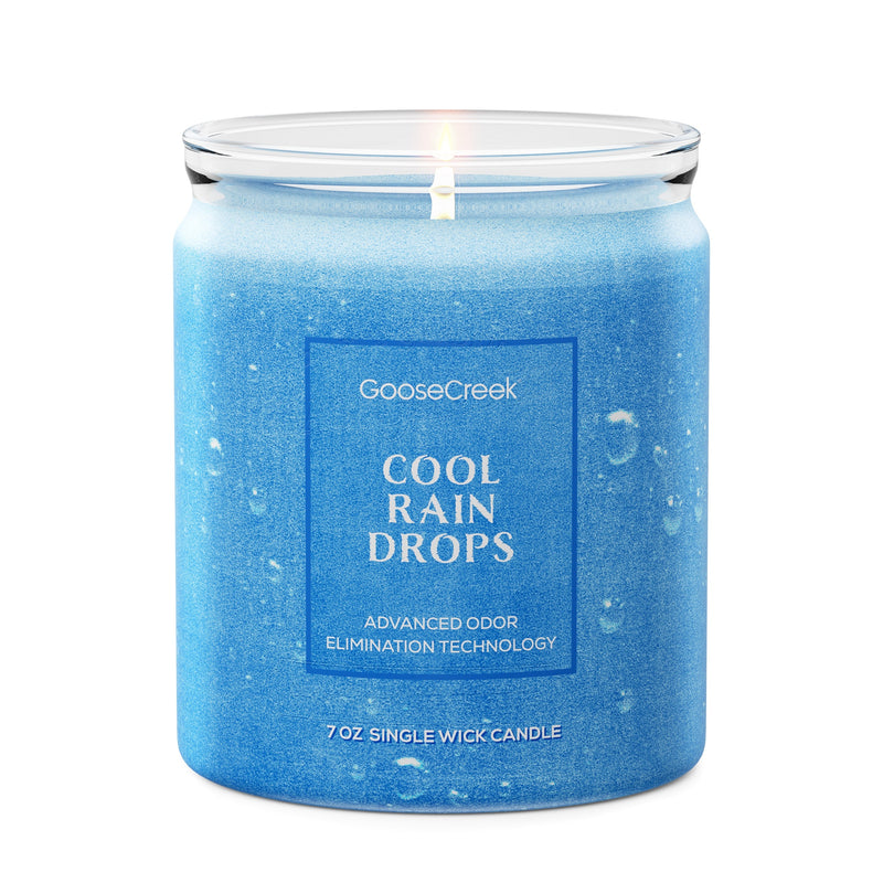 Cool Rain Drops Odor Eliminating 7oz Single Wick Candle 8f6y7 ktgjn c4gt5 smkq8